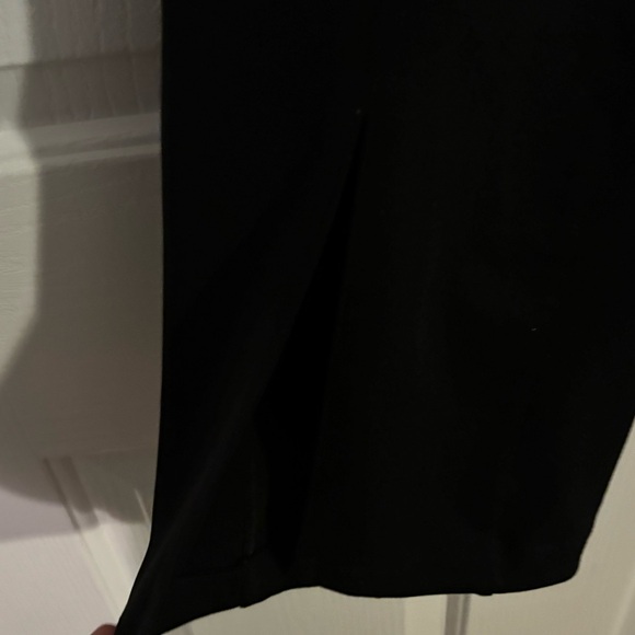 Black Flare Leggings with Slit at Bottom - Picture 3 of 3